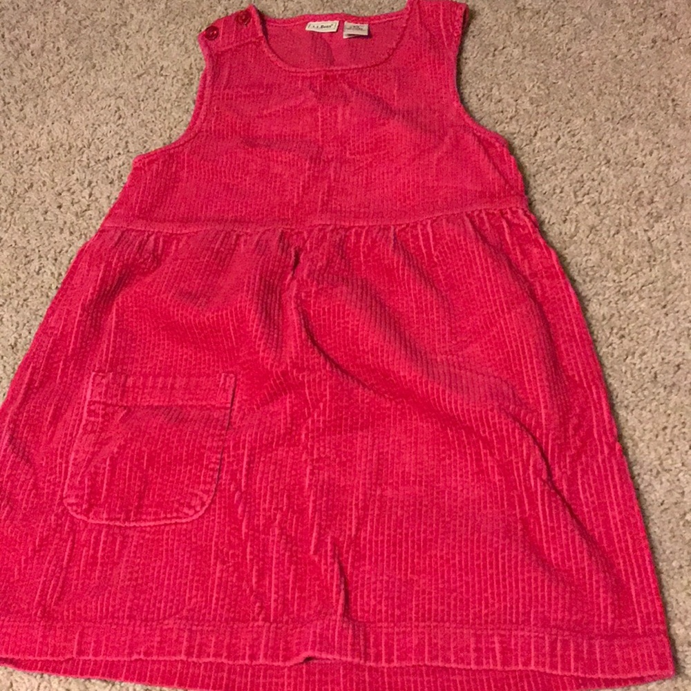 L.L. Bean pink dress.
